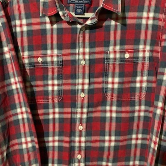 American Rag Men's Shirt M Red Plaid - Picture 4 of 5